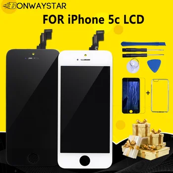 White&Black LCD Modelis iPhone 5C A1456 A1507 A1532 A1529 A1516 LCD Ekranas Jutiklinis Ekranas LCD Asamblėjos skaitmeninis keitiklis Pakeitimo