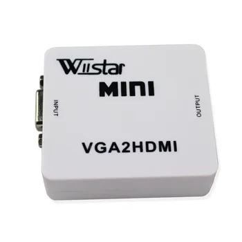 Wiistar VGA Konverteris Moterų VGA į HDMI Konverteris VGA HDMI Auido Vaizdo Adapteris Full HD 1080P VGA2HDMI Nemokamas Pristatymas