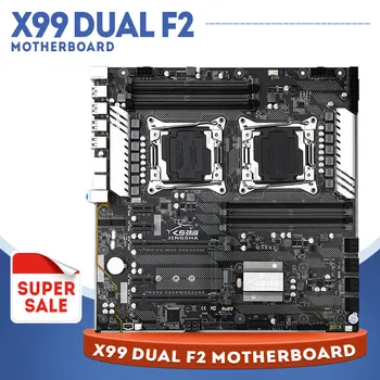 X99 F2 Plokštė Dual CPU X99 LGA 2011-3 E5 V3 V4 4-Kanalų DDR4 RECC 256 GB M. 2 NVME NGFF USB3.0 E-ATX Server Mainboard