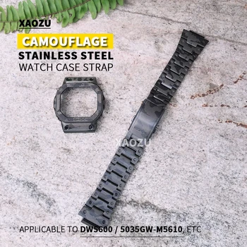 XAOZU Metalo Watch band bezel Dirželis DW5600/5610 GW5000 DW5000 Nerūdijančio Plieno Watchband Rėmo Apyrankę Aksesuaras su RepairTools