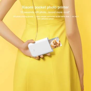 Xiaomi Kišenėje Photo Printer 300 dpi Nešiojamas Mini AR Paveikslėlį Spausdintuvas Su 