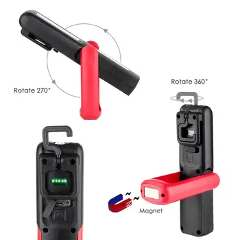 XPE+COB Kempingas Nešiojamas Žibintuvėlis LED Darbo Lempa USB Įkrovimo Transporto priemonės Remontas Žibintų Magnetinio 90 Sukasi Apšvietimo Fakelas