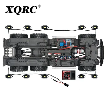 XQRC Nuotolinio Valdymo pultas RC automobilių LED lempa, rinkinys, 1 / 10 RC vikšriniai trx6 g63 6x6 varantys antakių lempos vandeniui atnaujinti priedai