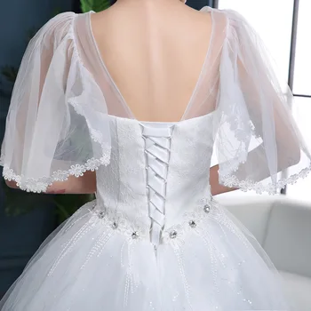 YC-003#Baltos spalvos Nėrinių Vestuvės dress keltas Kamuolys Suknelė didmeninė pigūs suknelės Nuotaka vedęs, nėščia Nauja pavasario vasaros 2019