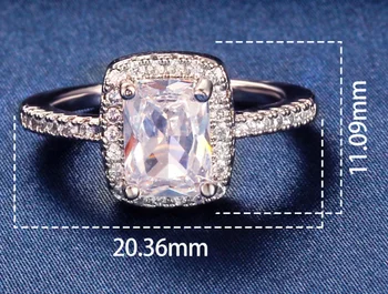 YKD51 925 Sterlingas Sidabro Žiedas moterų imitacija žiedo cirkonis moterų žiedas