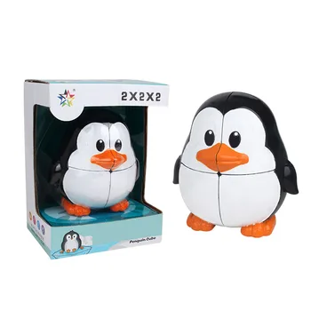 Yuxin Pingvinas / Pelės 2x2 Magic Cube Plėtoti Žvalgybos Anksti Švietimo Žaislas Dėlionė vaikams - Juoda Balta