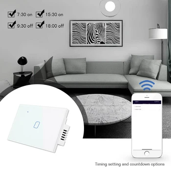 Zigbee Tuya Smart Sienos šviesų, 1/2/3/4Gang 2/3Way MUMS WiFi Touch Jungiklio, Smart Home Balso Nuotolinio Valdymo pultas, Alexa, Google Namuose
