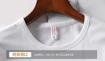 ZNG 2019 m. vasaros Nauji Aukštos kokybės vyrų marškinėliai atsitiktinis trumpas rankovės o-kaklo, medvilnės marškinėliai vyrams, prekės white black marškinėliai