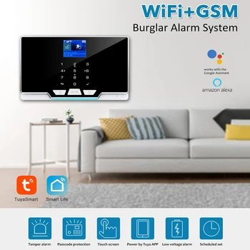 Zonan Tuya Wifi, Gsm Signalizacija Apsaugos Sistemos，1.8 TFT Spalvotas Ekranas Smarthome Belaidžio 433MHz Signalizacijos Kontrolės Programas 