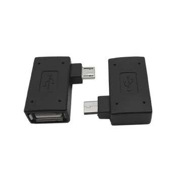 ZYF 2vnt Micro USB OTG Adapteris 90 Laipsnių Kampu į Kairę su 