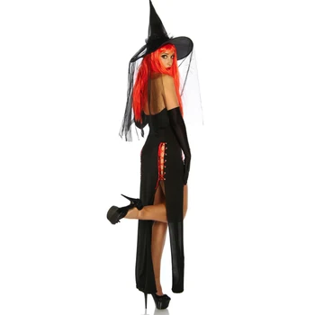 Įdomu, Grožio Juodosios Ponios Kostiumas Išgalvotas Suknelė Seksualus Ragana, Velnias Deguisement Adultes Cosplay Fancy Dress Kostiumai Egzotinių