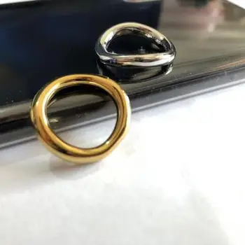 Šaltas Metalo Vėjo Vario Žiedas, Balta ir Aukso 2 Spalvų bague anillos mujer anel aneis anelli Žavesio žiedas bisuteria anel feminino
