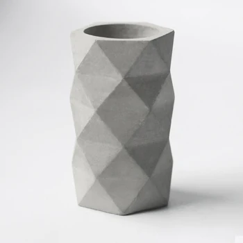 Šiaurės Cemento stalo apdailos vaza silikono formų konkrečių paprastų geometrinių ornamentų pramonės vėjai Rašiklio laikiklis pelėsių