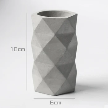 Šiaurės Cemento stalo apdailos vaza silikono formų konkrečių paprastų geometrinių ornamentų pramonės vėjai Rašiklio laikiklis pelėsių
