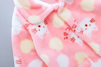 Šildomi Žiemos Pijamas Vaikai Flanelė Nustatyti Baby Berniukas ir Mergaitė Animaciją Kačiukas Pižama Vaikams Sleepwear Kūdikių Pižama