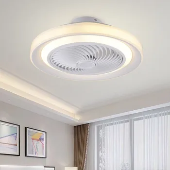 šiuolaikinių led ventiliatorius lempos su šviesos 50cm smart app bluetooth nuotolinio valdymo ventiliatorių lempos Tylus Variklis miegamojo puošimas