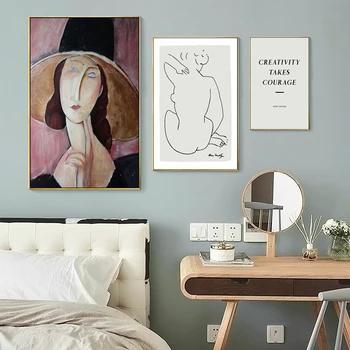 Šiuolaikinės Geometrijos Amedeo Modigliani Moteris Mattis Eskizas Drobė Spausdinti Tapyba, Plakatas Sienos Nuotraukas, skirtą Kambarį Namuose Apdaila