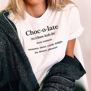 Šokolado Reiškia, Grafinis T-Shirt Juokingi Grafikos Viršūnes Šokolado Daiktavardis Bendrą Marškinėliai Harajuku Vasaros Tumblr Marškinėliai Moterims