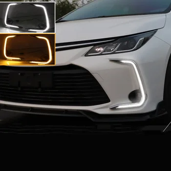 Šviesos Važiavimui Dieną Posūkio Signalo Lemputė Priekiniai Foglight Antakių Padengti Apdaila Rūko Žibinto Lempa, Dangtis Toyota Corolla 2019 2020