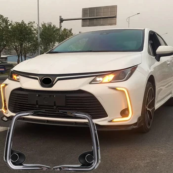 Šviesos Važiavimui Dieną Posūkio Signalo Lemputė Priekiniai Foglight Antakių Padengti Apdaila Rūko Žibinto Lempa, Dangtis Toyota Corolla 2019 2020