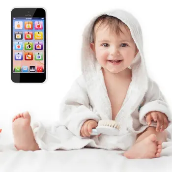 Švietimo Žaislai Telefoną Su LED Baby Kid Švietimo Telefono anglų kalbos Mokymosi Mobiliojo Telefono Žaislas Chrismtas Dovanos Su USB Laidu