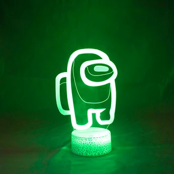 Žaidimas Tarp Mūsų 3D Lempa, Spalva Keičiasi Desktop USB Lempa Kavos Stalo Dekoro LED Jutiklis Šviesos Atmosferą, Naktiniai Nakties Dovana