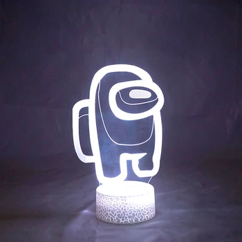 Žaidimas Tarp Mūsų 3D Lempa, Spalva Keičiasi Desktop USB Lempa Kavos Stalo Dekoro LED Jutiklis Šviesos Atmosferą, Naktiniai Nakties Dovana