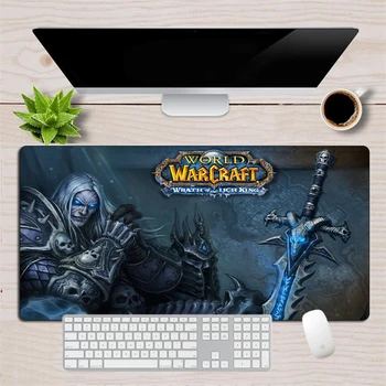 Žaidimų Pelės Mygtukai World of Warcraft Didelis XL Klaviatūros Mygtukai 60x30cm Didelis Gumos Patvarus Užraktas Krašto Lich King Kompiuterio Stalas Kilimėlis