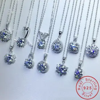 Žavesio 925 Sterlingas sidabro Pakabukas Lab Diamond Cz Šalies Dalyvavimas, Pakabučiai, Karoliai, Moterų Nuotakos Vestuvių papuošalai Dovana