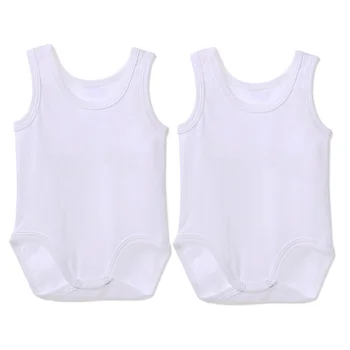 Žemiausia kaina 5vnt kūdikių drabužiai bodysuit berniukų drabužius mergina drabužiai vaikams berankovė liemenė medvilnės chalatas baltas kūdikis bodysuit
