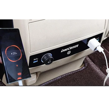 Žiebtuvėlis Automobilinis Galiniai Sear Multifuctio Įkroviklis USB Transporto priemonės Dual Toyota Land Cruiser 200 LC200