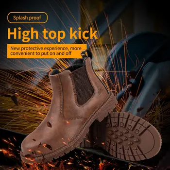 Žiemos batus su mikropluošto odos, plieno toe dūriams atsparus pramonės lauko darbai batai Martin pėdų apsauga