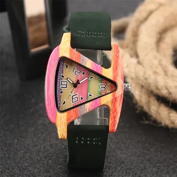 Žiūrėti Moterys Kvarco Medienos Laikrodžiai Kūrybos Unikalių Medinių Moterų Laikrodžiai reloj femenino natūralios Odos Dirželis Ultralight Medienos Laikrodis