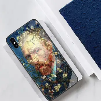 Žvaigždėtas Star Van Gogh Telefono dėklas Stiklo Dizaineris 